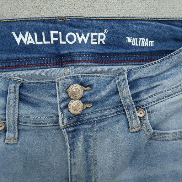 Wallflower Jeans Junior's Size 9 Short Blue Mid-Rise Ultra Fit Skinny 26" Inseam - Picture 9 of 16